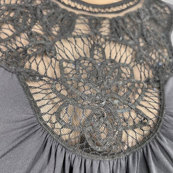 BCBGMAXAZRIA XS Long Sleeve Black Dress Goth Emo Whimsigoth - Picture 7 of 11